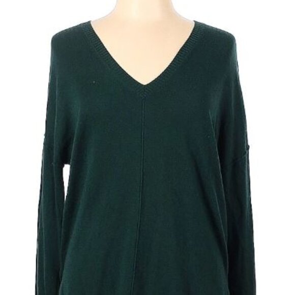 TROUVE, Long sleeve pullover hunter green tunic sweater - Picture 4 of 11